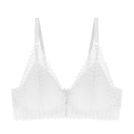 Front Closure Wireless Bralette Lace Floral Push Up Bra